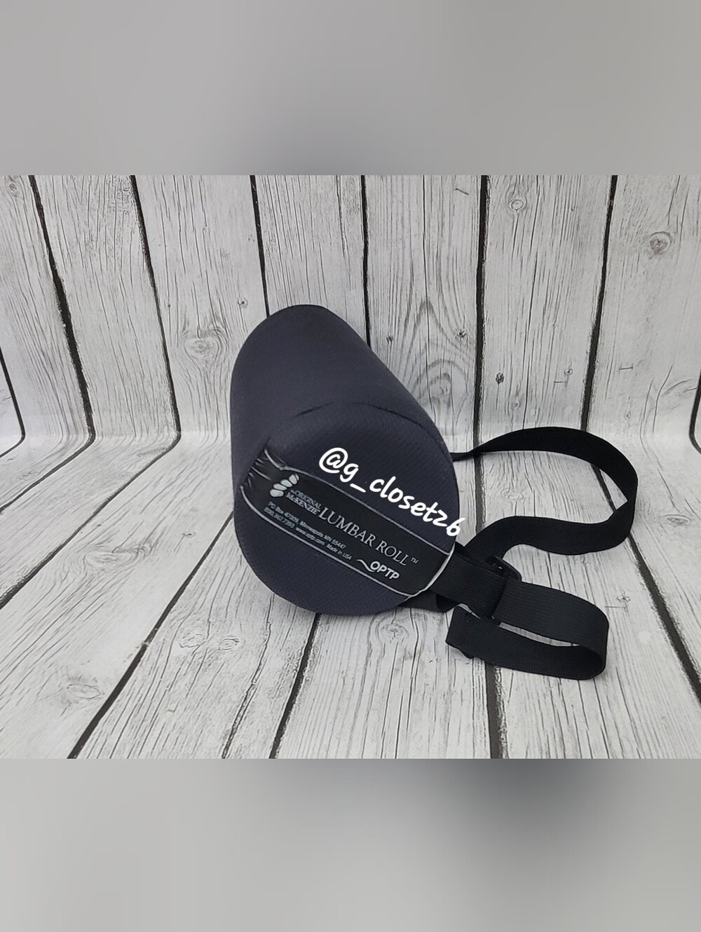 The Original McKenzie® Lumbar Roll - Dark Gray Support Cushion